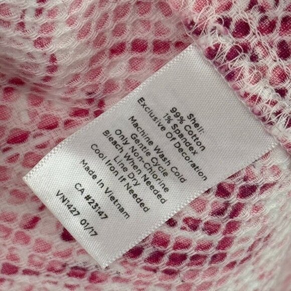 Talbots Size 10 Pink Shell Pattern Sheath Dress sleeveless cotton stretch - Picture 8 of 13